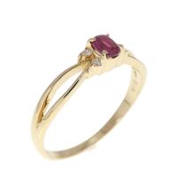 K18YG ルビー リング 0.18CT