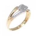 K18YG/PT ダイヤモンド リング 0.04CT