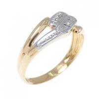 K18YG/PT ダイヤモンド リング 0.04CT