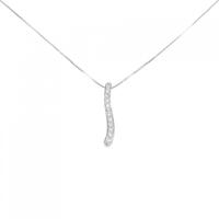 K18WG ダイヤモンド ネックレス 0.10CT