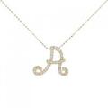 K18YG イニシャルA ダイヤモンド ネックレス 0.23CT