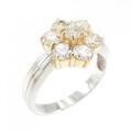 PT/K18YG フラワー ダイヤモンド リング 1.00CT