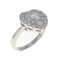 PT ハート ダイヤモンド リング 1.01CT