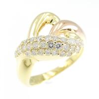 K18YG/K18PG ダイヤモンド リング 0.50CT