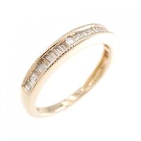 K18PG ハーフエタニティ ダイヤモンド リング 0.25CT