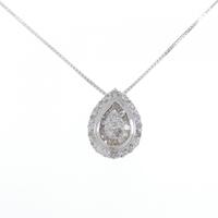 K18WG ダイヤモンド ネックレス 1.00CT