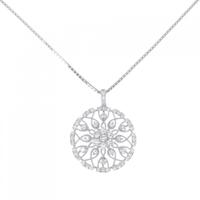 PT フラワー ダイヤモンド ネックレス 1.00CT