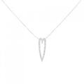 K18WG ハート ダイヤモンド ネックレス 0.15CT