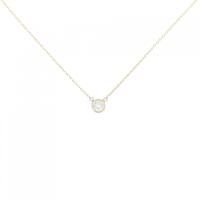 K18YG ソリティア ダイヤモンド ネックレス 0.19CT
