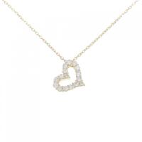 K18YG ハート ダイヤモンド ネックレス 0.59CT