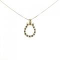 K18YG ホースシュー ダイヤモンド ネックレス 0.30CT