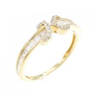 K18YG イニシャルK ダイヤモンド リング 0.30CT