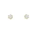 K18YG フラワー ダイヤモンド ピアス 0.34CT