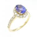 K18YG タンザナイト リング 1.448CT