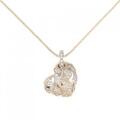 K18PG ハート ダイヤモンド ネックレス 0.48CT