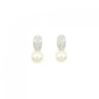 K18WG アコヤパール ピアス 7.4mm