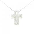 K18WG クロス ダイヤモンド ネックレス 2.00CT