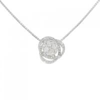 K18WG ダイヤモンド ネックレス 0.75CT