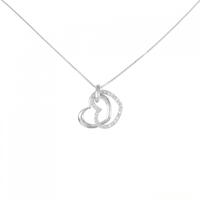 K18WG ハート ダイヤモンド ネックレス 0.20CT