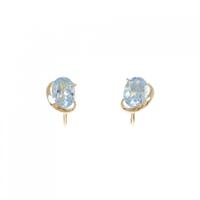 K18YG ブルートパーズ イヤリング