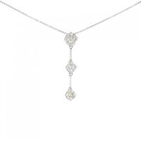 PT スリーストーン ダイヤモンド ネックレス 1.01CT