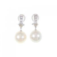 PT 白蝶パール ピアス 12.8mm