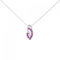 K18WG ルビー ネックレス 0.65CT