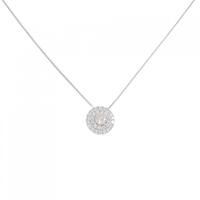 PT/K18PG ダイヤモンド ネックレス 0.139CT VLP SI1