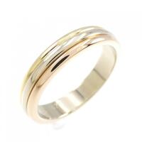 カルティエ スリーゴールドウエディング リング