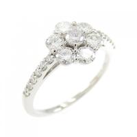 PT フラワー ピンクダイヤモンド リング 0.094CT