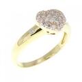 K18YG/K18PG ハート ダイヤモンド リング 0.26CT