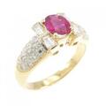750YG/750WG ルビー リング 0.61CT
