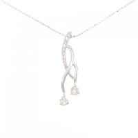 K18WG ダイヤモンド ネックレス 0.38CT