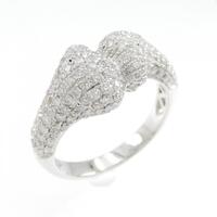 K18WG パヴェ ダイヤモンド リング 1.22CT