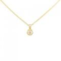 K18YG ソリティア ダイヤモンド ネックレス 0.05CT