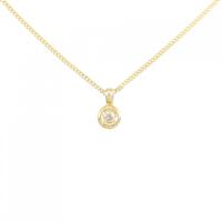 K18YG ソリティア ダイヤモンド ネックレス 0.05CT