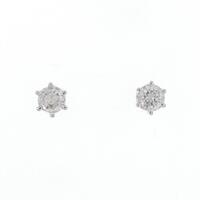 PT ソリティア ダイヤモンド ピアス 0.41CT