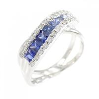 K18WG サファイヤ リング 0.70CT