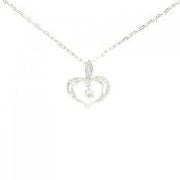 PT/750WG ハート ダイヤモンド ネックレス 0.32CT