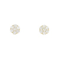 ポンテヴェキオ フラワー ダイヤモンド ピアス 0.22CT