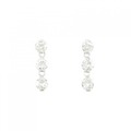 PT スリーストーン ダイヤモンド ピアス 1.20CT