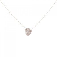K18PG/750PG ハート ダイヤモンド ネックレス 0.30CT