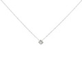 K18WG ソリティア ダイヤモンド ネックレス 0.20CT