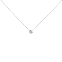 K18WG ソリティア ダイヤモンド ネックレス 0.20CT
