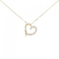K18YG ハート ダイヤモンド ネックレス 0.20CT