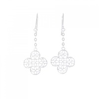 K18WG クローバー ピアス