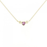 K18YG ハート ルビー ネックレス