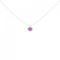 K14WG ルビー ネックレス