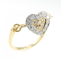 750YG/750WG ハート ダイヤモンド リング