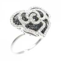 K18WG/K18BG ローズ ダイヤモンド リング 1.00CT